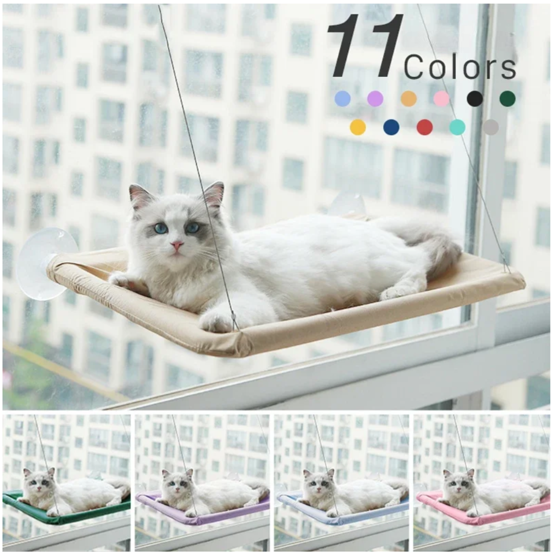 SunBasker Window Hammock – The Ultimate Sunny Seat for Cats Who Love to Lounge